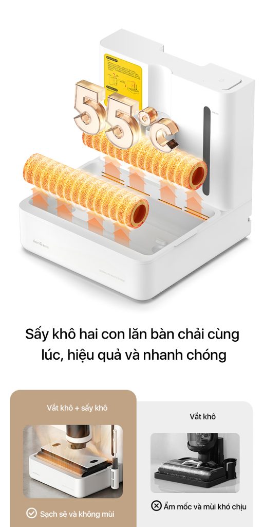 Máy hút bụi không dây Deerma VX910W vắt sấy tự động