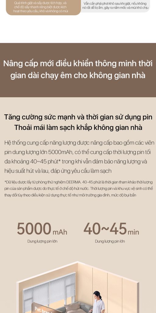 Máy hút bụi không dây Deerma VX910W điều khiển thông minh
