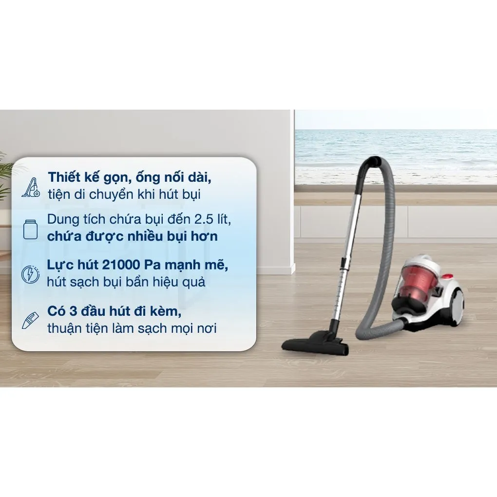 Máy hút bụi khô và ướt Deerma TJ310W ưu điểm nổi bật
