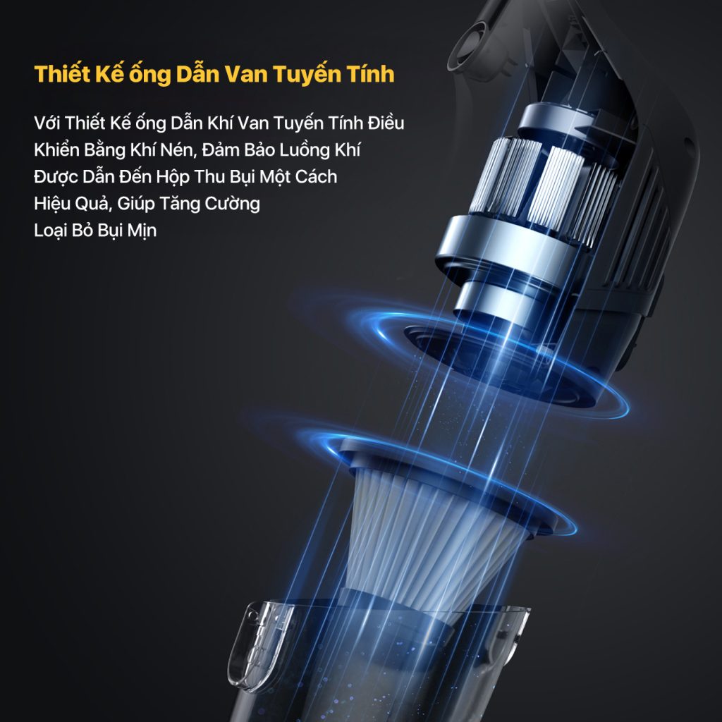 Máy hút bụi cầm tay Deerma DX120C thiết kế thông minh